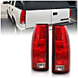 311300 Driver and Passenger Side Halogen Tail Light, With bulb(s), Clear & Red Lens, Euro Series