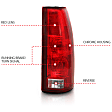 311300 Driver and Passenger Side Halogen Tail Light, With bulb(s), Clear & Red Lens, Euro Series