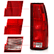 311301 Driver and Passenger Side Halogen Tail Light, With bulb(s), Clear & Red Lens, Euro Series