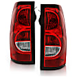 311302 Driver and Passenger Side Halogen Tail Light, With bulb(s), Clear & Red Lens, Euro Series