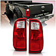 311305 Driver and Passenger Side Halogen Tail Light, Without bulb(s), Clear & Red Lens, Euro Series