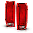 311306 Driver and Passenger Side Halogen Tail Light, Without bulb(s), Clear & Red Lens, Euro Series