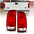 311307 Driver and Passenger Side Halogen Tail Light, Without bulb(s), Clear & Red Lens, Euro Series