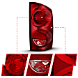 311309 Driver and Passenger Side Halogen Tail Light, Without bulb(s), Clear & Red Lens, LED Series