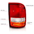 311310 Driver and Passenger Side Halogen Tail Light, Without bulb(s), Amber, Clear & Red Lens, Euro Series