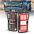 2020 Ford F-150 - Driver and Passenger Side LED Tail Light, With bulb(s), Led; With Sequential, Clear Lens, Chrome Interior, LED Series