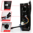 2020 Ford F-150 - Driver and Passenger Side LED Tail Light, With bulb(s), Led; With Sequential, Clear Lens, Chrome Interior, LED Series