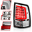 311320 Driver and Passenger Side LED Tail Light, With bulb(s), Clear Lens, Chrome Interior, LED Series