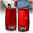 2008 Chevrolet Tahoe - Driver and Passenger Side LED Tail Light, With bulb(s), Led; With Plank Style Design, Clear & Red Lens, Chrome Interior, LED Series
