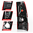 311326 Driver and Passenger Side LED Tail Light, With bulb(s), Clear & Red Lens, Black Interior, LED Series