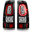 311327 Driver and Passenger Side LED Tail Light, With bulb(s), Clear Lens, Black Interior, LED Series