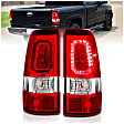 311329 Driver and Passenger Side LED Tail Light, With bulb(s), Clear & Red Lens, Black Interior, LED Series