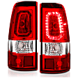 311329 Driver and Passenger Side LED Tail Light, With bulb(s), Clear & Red Lens, Black Interior, LED Series