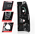 311329 Driver and Passenger Side LED Tail Light, With bulb(s), Clear & Red Lens, Black Interior, LED Series