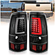 311330 Driver and Passenger Side LED Tail Light, With bulb(s), Clear Lens, Black Interior, LED Series