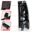 311330 Driver and Passenger Side LED Tail Light, With bulb(s), Clear Lens, Black Interior, LED Series