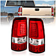 311332 Driver and Passenger Side LED Tail Light, With bulb(s), Clear & Red Lens, Chrome Interior, LED Series
