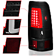 311334 Driver and Passenger Side LED Tail Light, With bulb(s), Smoked Lens, Black Interior, LED Series