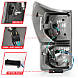 311336 Driver and Passenger Side LED Tail Light, With bulb(s), Clear Lens, Black Interior, LED Series