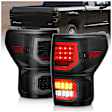 311337 Driver and Passenger Side LED Tail Light, With bulb(s), Smoked Lens, Black Interior, LED Series