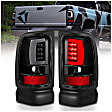 311339 Driver and Passenger Side LED Tail Light, With bulb(s), Clear Lens, Black Interior, LED Series