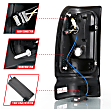 311339 Driver and Passenger Side LED Tail Light, With bulb(s), Clear Lens, Black Interior, LED Series