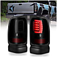 311340 Driver and Passenger Side LED Tail Light, With bulb(s), Smoked Lens, Black Interior, LED Series