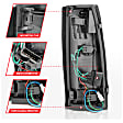 311344 Driver and Passenger Side LED Tail Light, With bulb(s), Clear Lens, LED Series