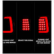 311348 Driver and Passenger Side LED Tail Light, With bulb(s), Smoked Lens, LED Series