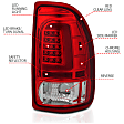 311349 Driver and Passenger Side LED Tail Light, With bulb(s), Clear & Red Lens, LED Series