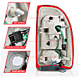 311349 Driver and Passenger Side LED Tail Light, With bulb(s), Clear & Red Lens, LED Series