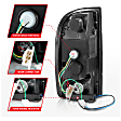 311354 Driver and Passenger Side LED Tail Light, With bulb(s), Smoked Lens, Black Interior, LED Series