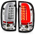 Driver and Passenger Side LED Tail Light, With bulb(s), Clear Lens, Chrome Interior, LED Series