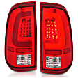 311358 Driver and Passenger Side LED Tail Light, With bulb(s), Clear & Red Lens, Chrome Interior, LED Series