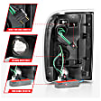 311360 Driver and Passenger Side LED Tail Light, With bulb(s), Clear Lens, Black Interior, LED Series