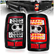 311362 Driver and Passenger Side LED Tail Light, With bulb(s), Clear Lens, Black Interior, LED Series