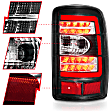 311362 Driver and Passenger Side LED Tail Light, With bulb(s), Clear Lens, Black Interior, LED Series