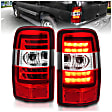 311364 Driver and Passenger Side LED Tail Light, With bulb(s), Red Lens, Chrome Interior, LED Series