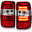 311364 Driver and Passenger Side LED Tail Light, With bulb(s), Red Lens, Chrome Interior, LED Series