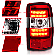 311364 Driver and Passenger Side LED Tail Light, With bulb(s), Red Lens, Chrome Interior, LED Series