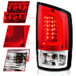 311370 Driver and Passenger Side LED Tail Light, With bulb(s), Clear & Red Lens, Black Interior, LED Series