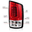 311370 Driver and Passenger Side LED Tail Light, With bulb(s), Clear & Red Lens, Black Interior, LED Series