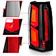 311374 Driver and Passenger Side LED Tail Light, With bulb(s), Clear Lens, Black Interior, LED Series