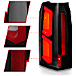 311375 Driver and Passenger Side LED Tail Light, With bulb(s), Smoked Lens, Black Interior, LED Series