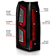 311375 Driver and Passenger Side LED Tail Light, With bulb(s), Smoked Lens, Black Interior, LED Series