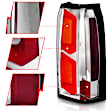 311376 Driver and Passenger Side LED Tail Light, With bulb(s), Clear Lens, Chrome Interior, LED Series