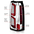 311376 Driver and Passenger Side LED Tail Light, With bulb(s), Clear Lens, Chrome Interior, LED Series