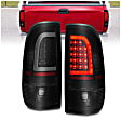 311378 Driver and Passenger Side LED Tail Light, With bulb(s), Smoked Lens, Black Interior, LED Series