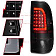 311378 Driver and Passenger Side LED Tail Light, With bulb(s), Smoked Lens, Black Interior, LED Series