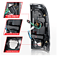 311378 Driver and Passenger Side LED Tail Light, With bulb(s), Smoked Lens, Black Interior, LED Series